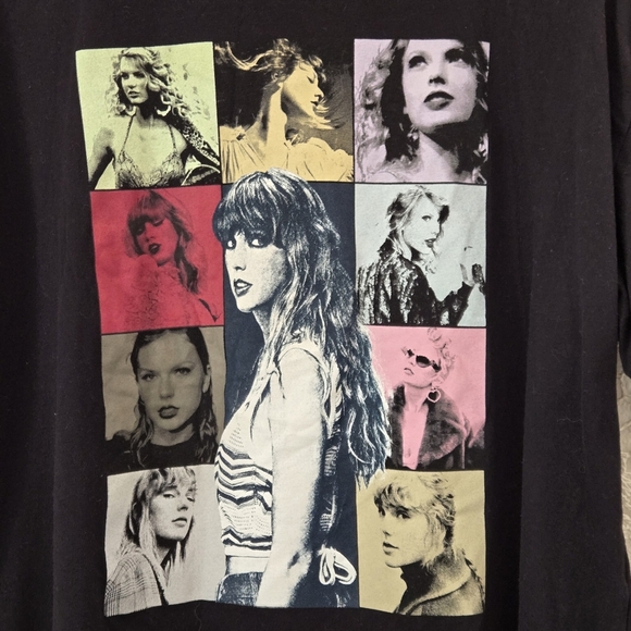 Taylor Swift The Eras Tour US Dates Black Graphic T-Shirt Size L Unisex - Picture 5 of 10
